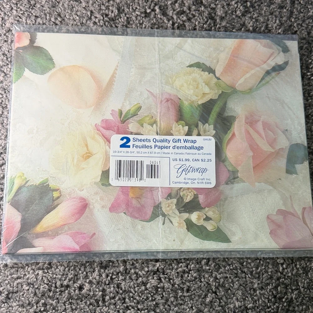 5/$25 VINTAGE Wedding Wrapping Paper Florals Lace